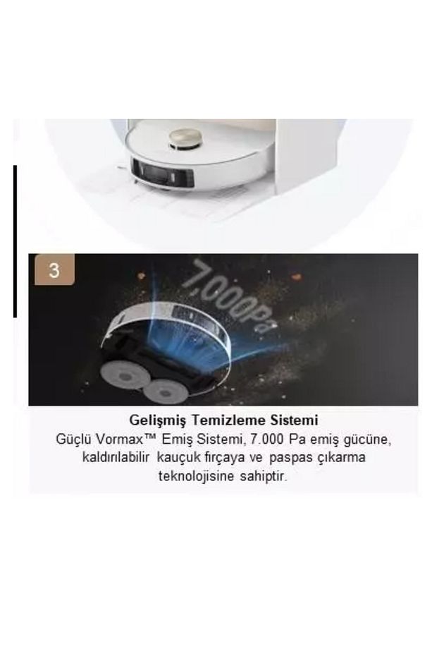 Ultra 7000Pa Uyumlu  Emiş Complete, Otomatik Paspas  Yıkama ve Kurutma,  Robot Süpürge - 4
