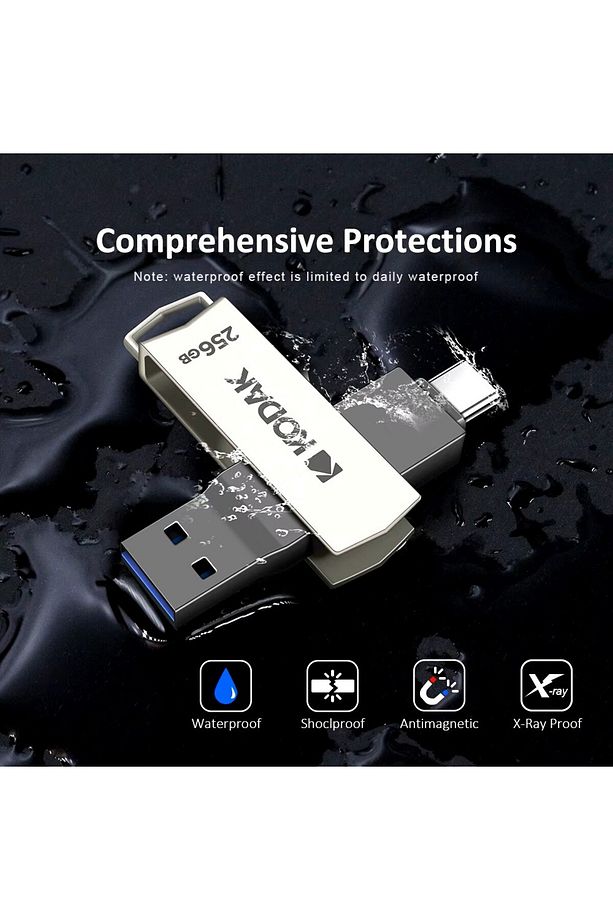 Kodak K273 256 Gb Type C ve Usb 3.2 Flash Bellek Otg Çift Giriş Premium - 4
