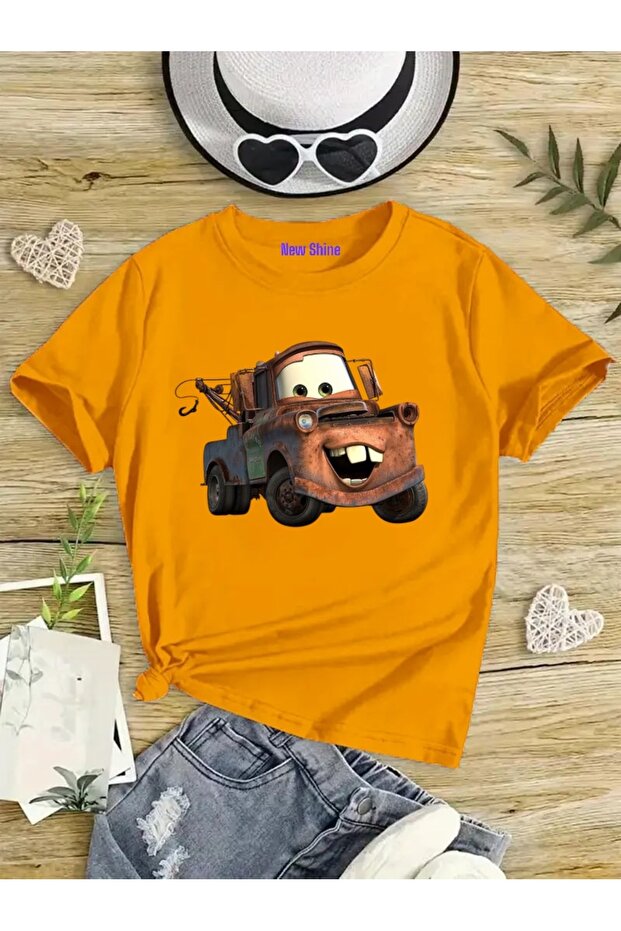 Car Printed Oversize Kids T-Shirt