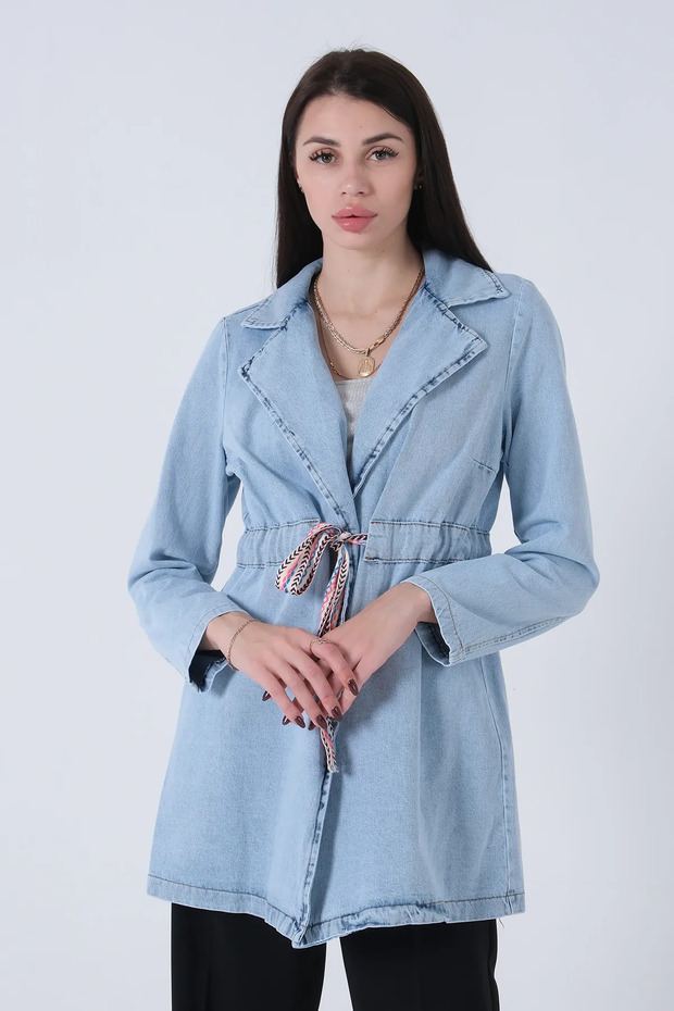 Front Tie Denim Jacket