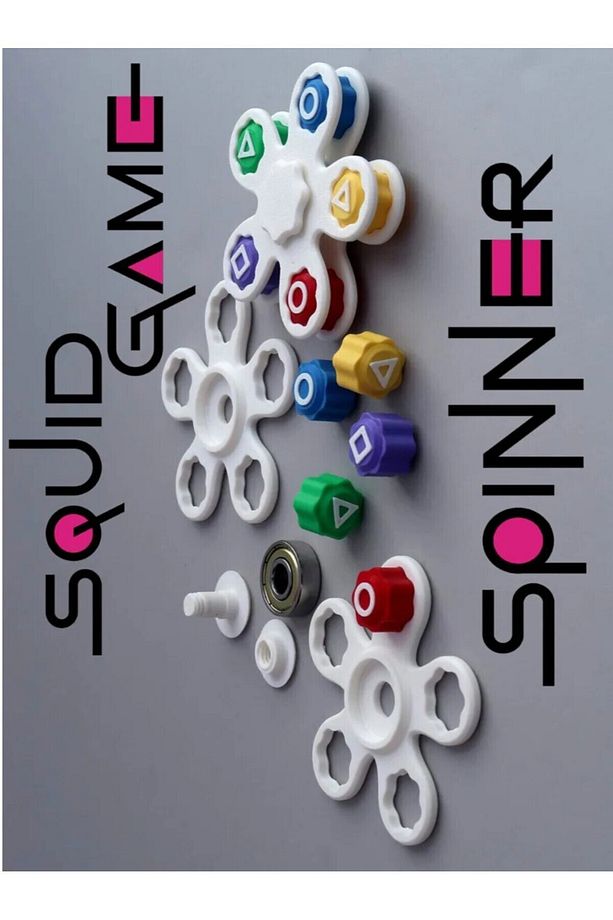 Squid Game 5 Taş Oyun Seti Gonggi Spinner (STRES ÇARKI) 2. Si Bir Arada - 3
