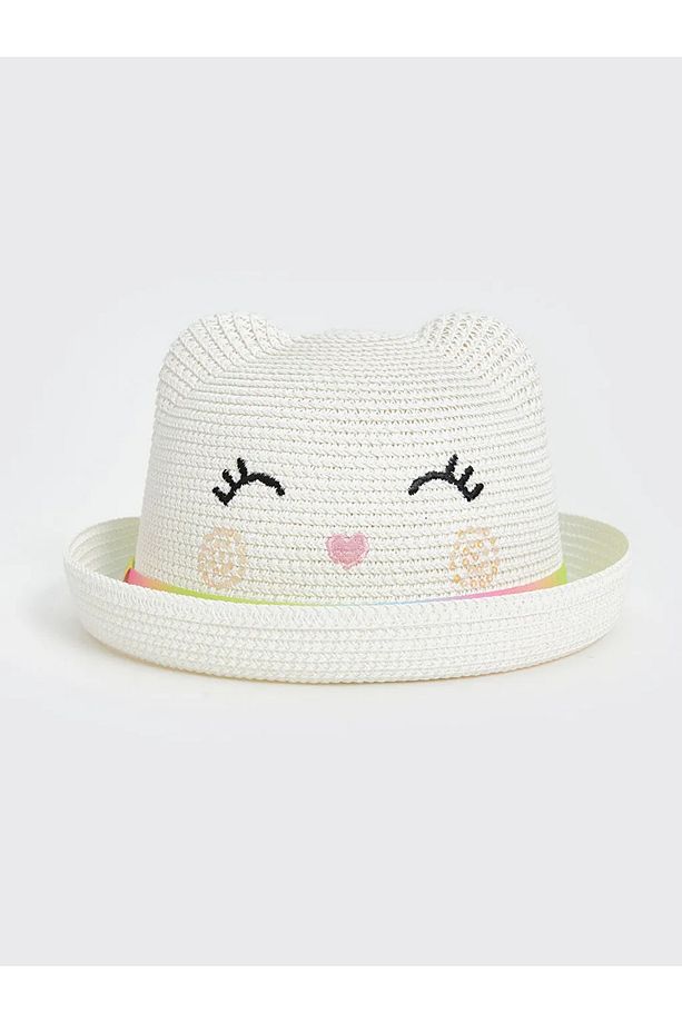 LCW ACCESSORIES Bej Kız Çocuk Hasır Şapka - 1