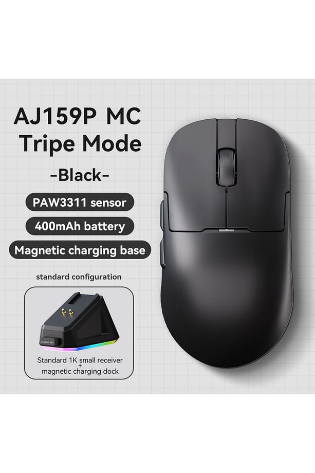 AJ159P MC 3 Modlu 1000Hz 12.000 DPI Manyetik Şarj İstasyonlu PAW 3311 Optik Sensör Gaming Mouse - 3
