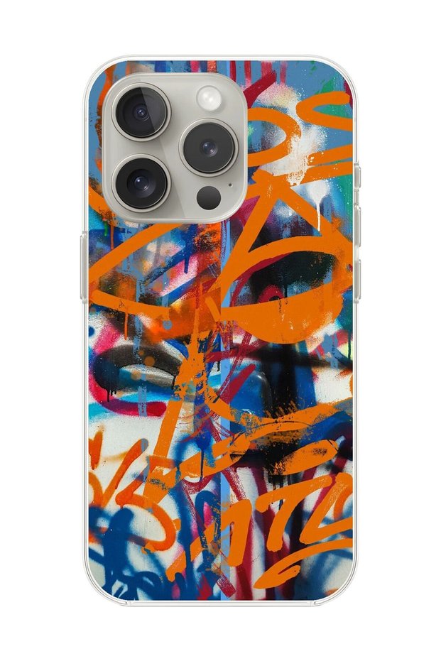 حافظة شفافة متوافقة مع هاتف iPhone 12 Pro بتصميم Graffiti 2
