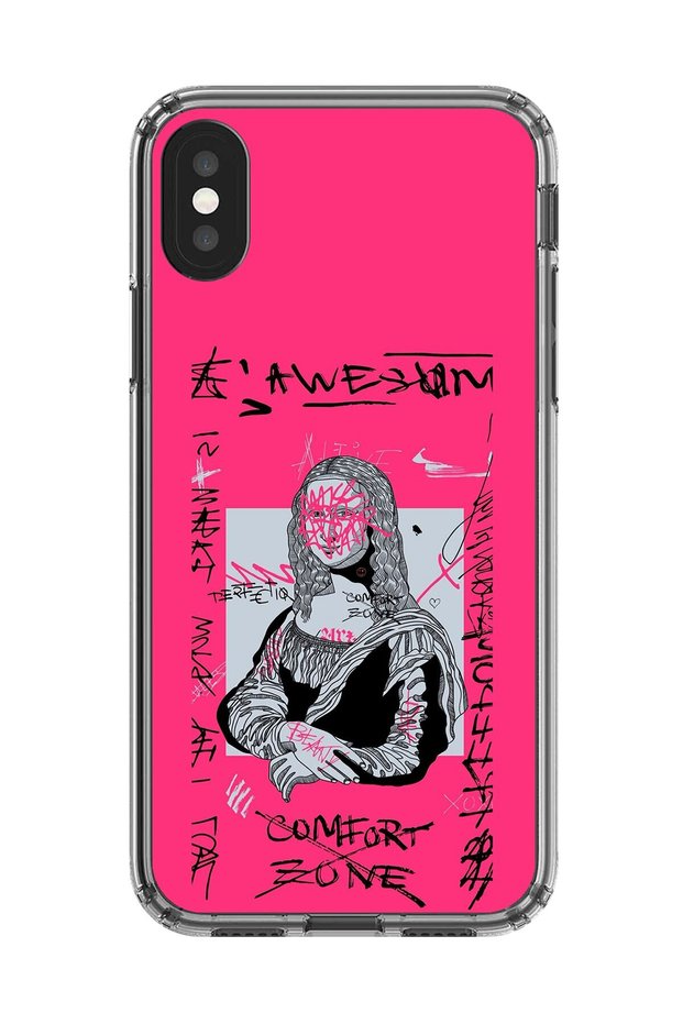 iPhone XS Compatible Transparent Case Graffiti 1 Designs