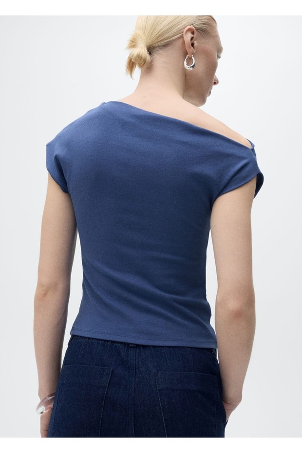 Drape asimetrik bluz - 4