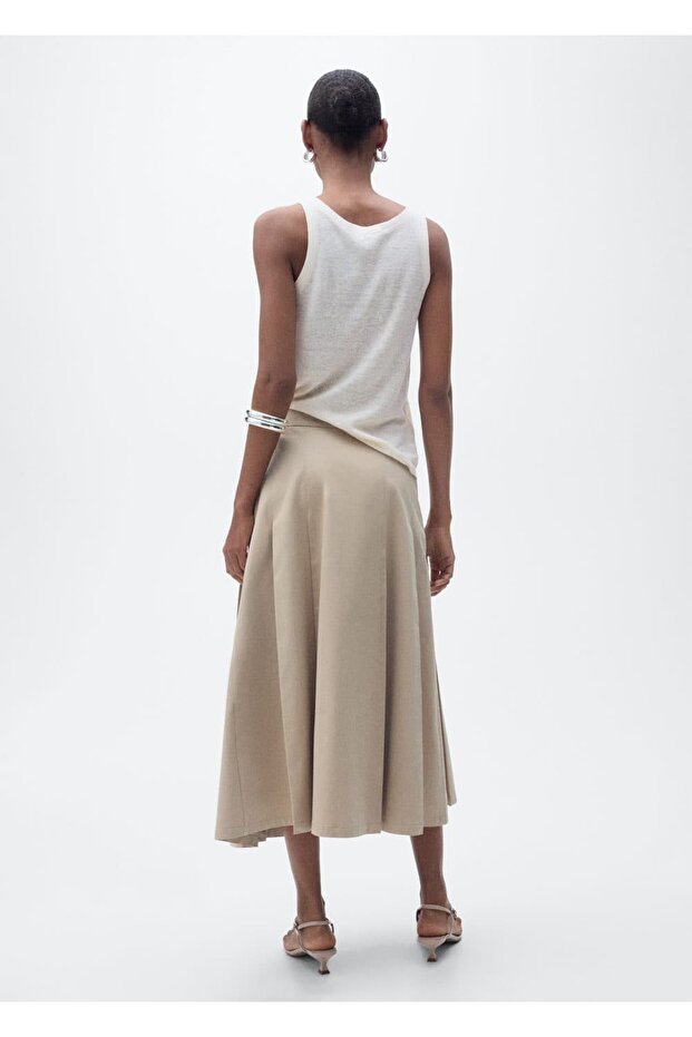 Askılı keten bluz - 4