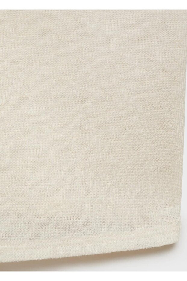 Askılı keten bluz - 5