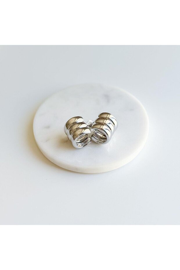 Çelik 3 bombeli küpe - 2