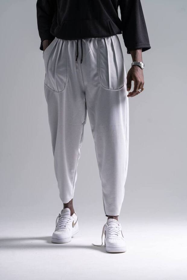Men's Baguette Carrot Pants with Pocket Detail