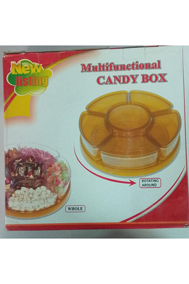 حاوية تقديم للحلويات والمكسرات، صينية مقبلات مع غطاء - 2