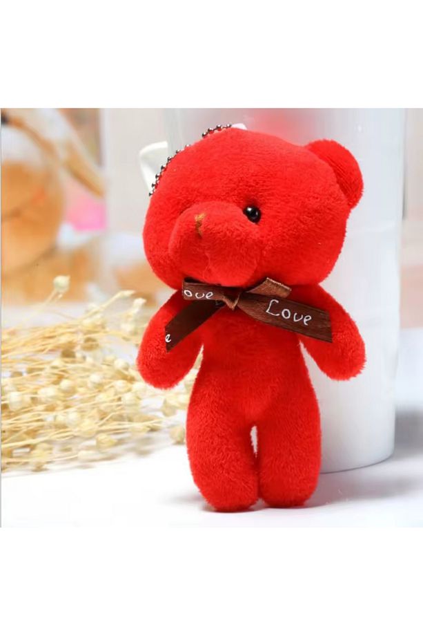 Yumoş Peluş Ayıcık Anahtarlık Şirin Sevimli Mini Çanta Aksesuarı Sürpriz Ayı Şık Zarif Hediyelik - 7