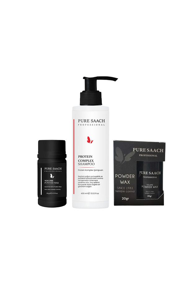 Pure Saach Profesyonel Protein Comlex Shampoo & 2 Adet Powder Wax - 3