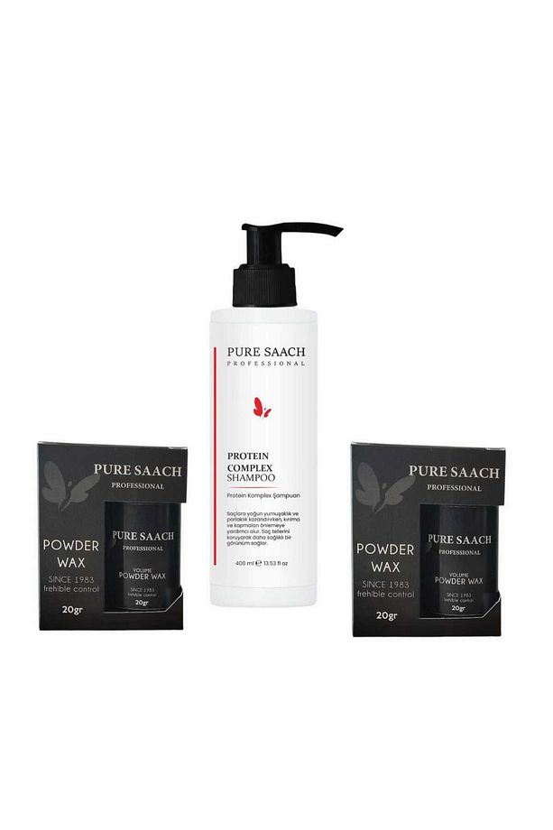 Pure Saach Profesyonel Protein Comlex Shampoo & 2 Adet Powder Wax - 1