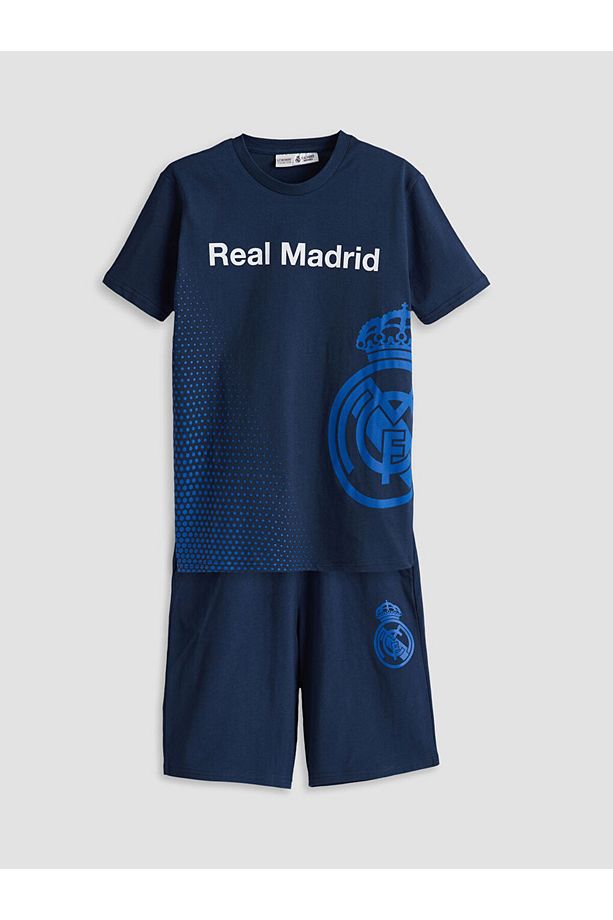 LCW Kids Bisiklet Yaka Real Madrid Baskılı Erkek Çocuk Tişört ve Şort - 1