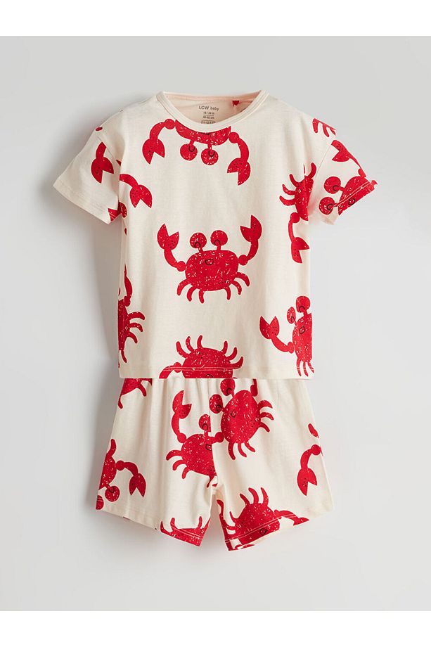 LCW baby Baskılı Erkek Çocuk Şortlu Pijama Takımı - 1