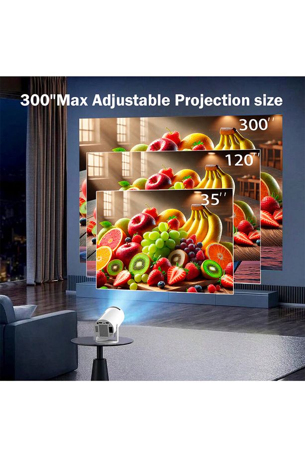 Taşınabilir İç Dış Mekan Sinema Projektörü 4k Ev Sineması Bluetooth Android WİFİ Akıllı Projeksiyon - 4