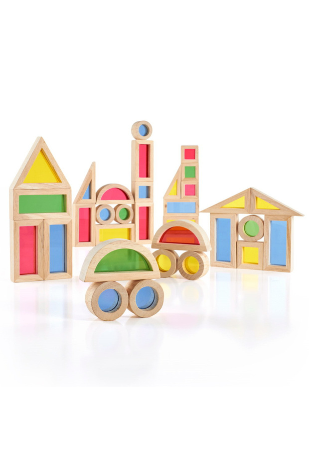 Σετ Junior Rainbow Blocks 40 τεμαχίων, - 2