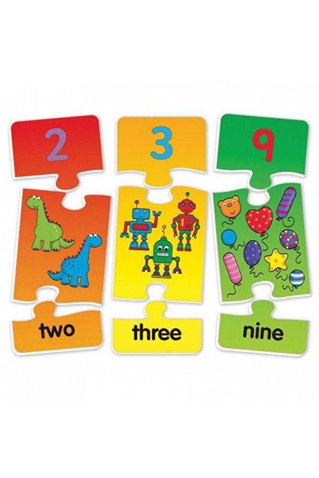 Číselné puzzle - 3 dílky - 2