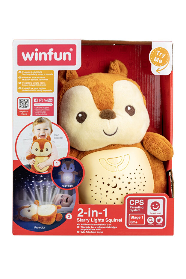 Squirrel Projector and Night Light for Babies, - 1