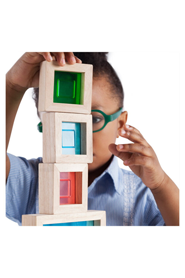 Rainbow Blocks Set 30 Piese, - 4