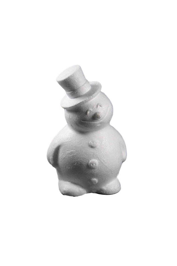 Polystyrene Snowman, 16 Cm