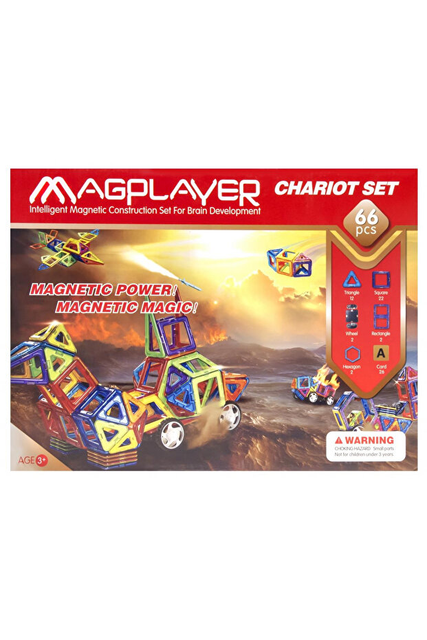 Set De Constructie Magnetic - 66 Piese - 2