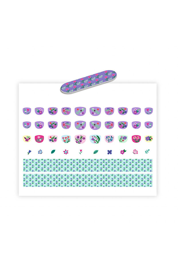 Flower Pattern Nail Stickers, - 2