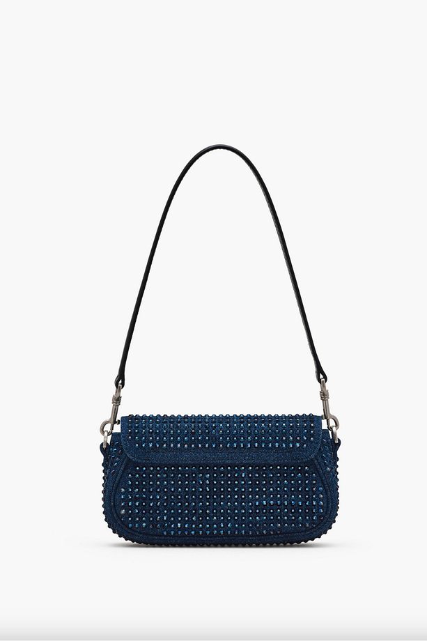 The Crystal Denim Clover Shoulder Bag - 3