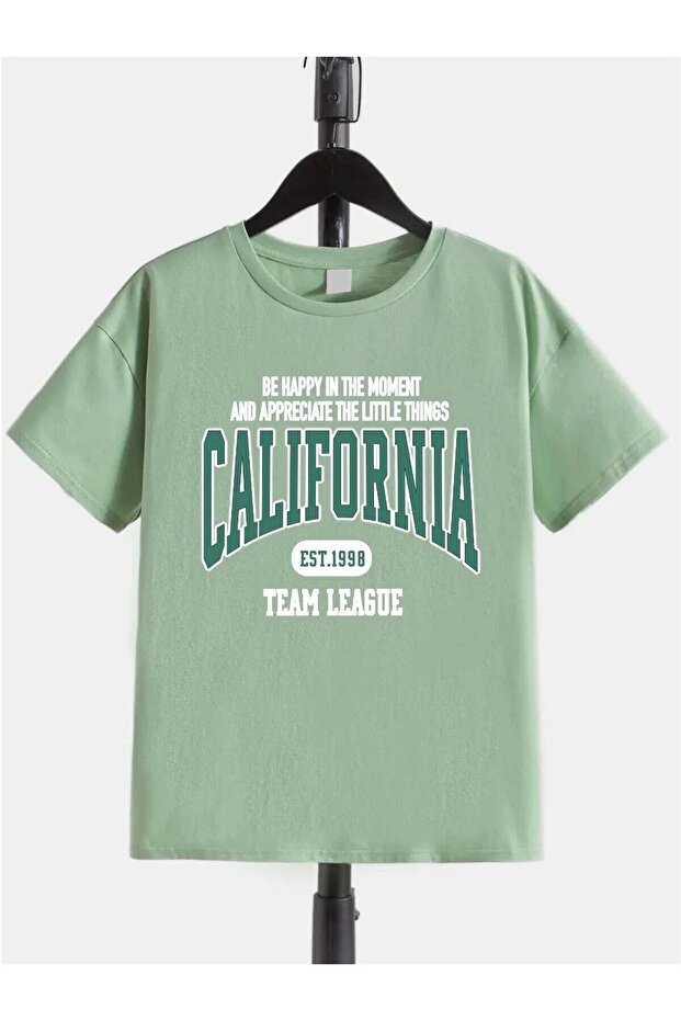 Be Happy California Printed Oversize Unisex T-shirt