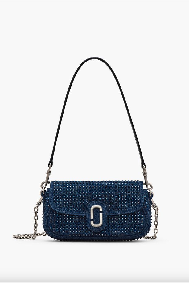 The Crystal Denim Clover Shoulder Bag - 1