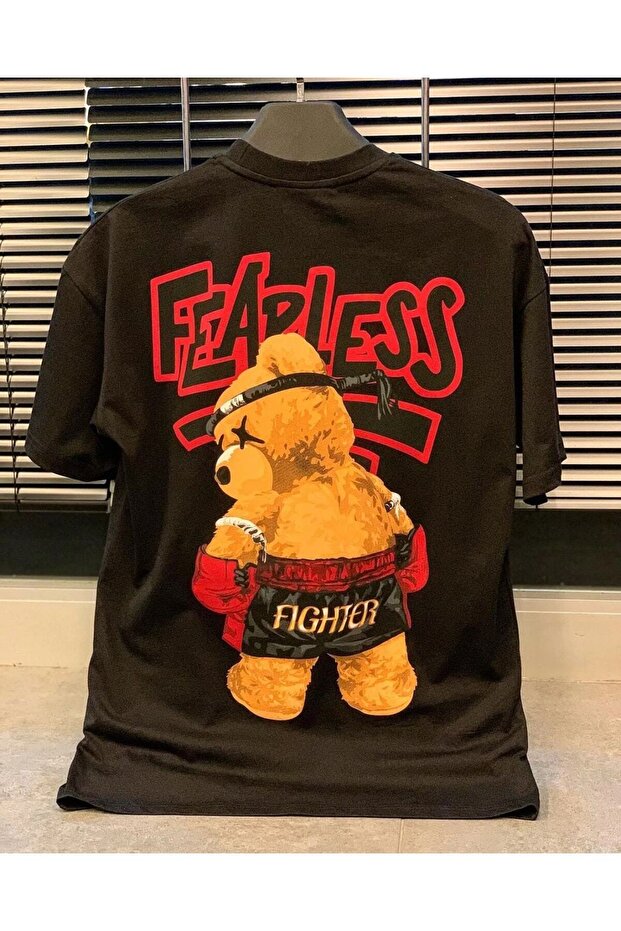 Feraless Teddy Printed Oversize Unisex Cotton T-shirt
