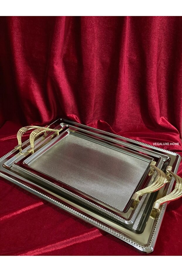 2-Piece Rectangular Tea Tray 9051K - 1