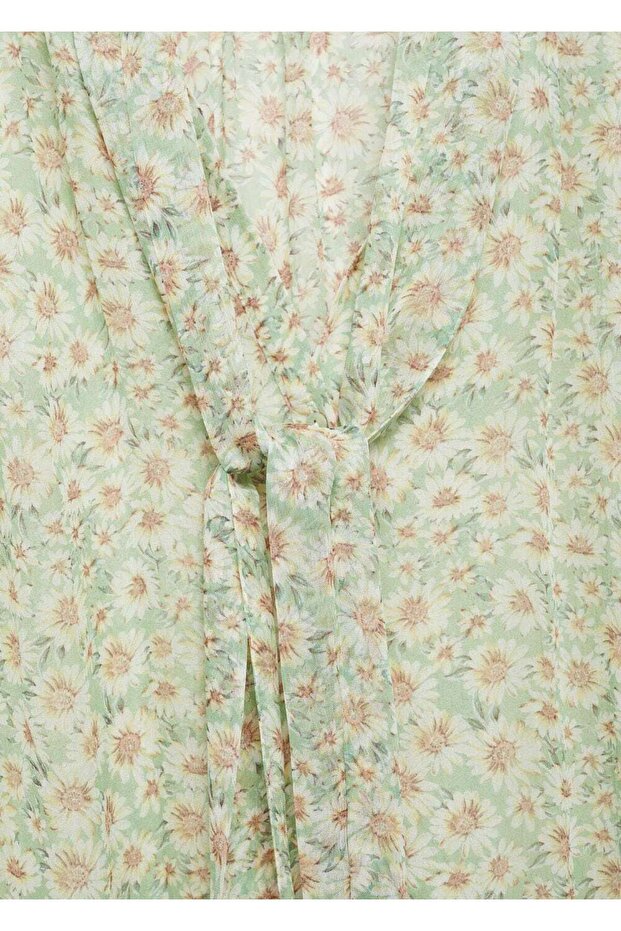 Bluse mit Blumenbündel-Detail - 7