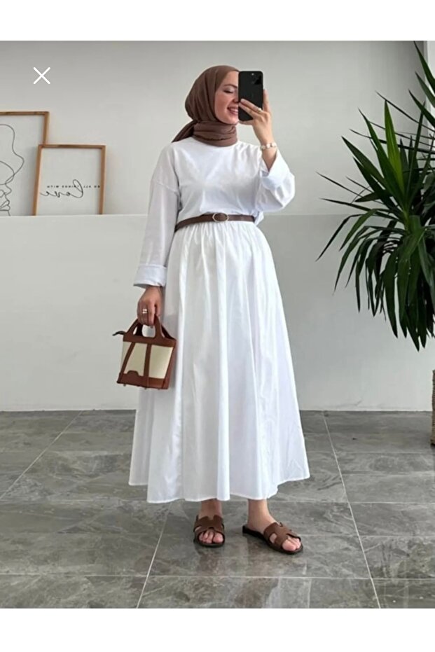 Poplin Fleto Pocket Skirt