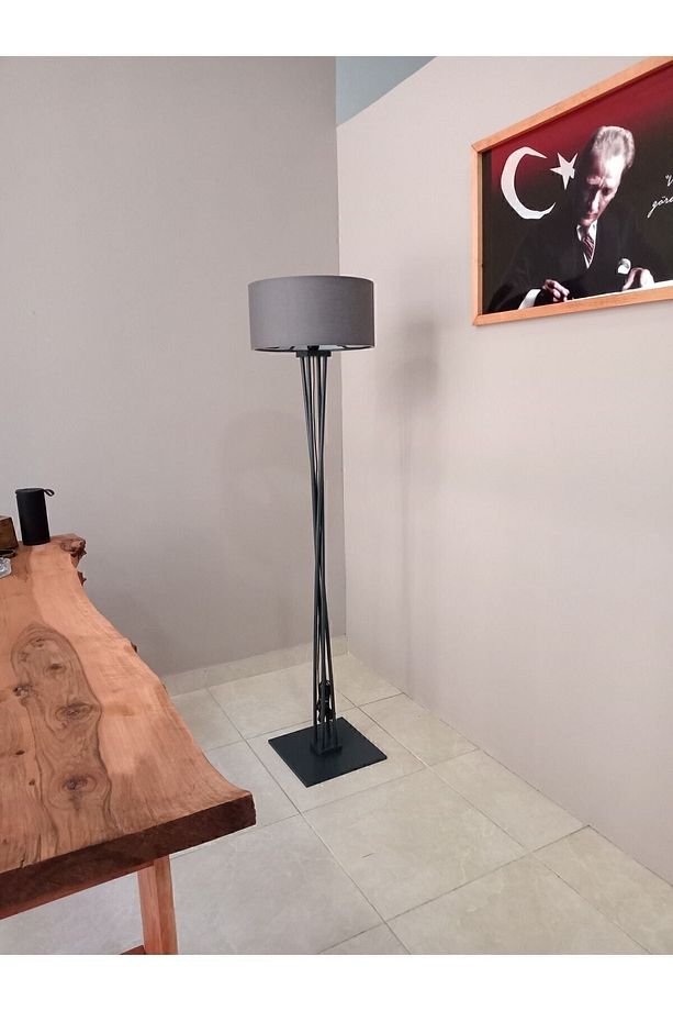 Ahşap Lambader Antrasit - 4