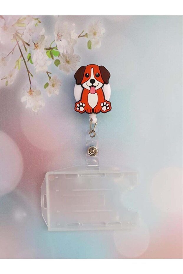Dog Silicone Yoyo Collar Card Holder Horizontal Vertical Card Protector