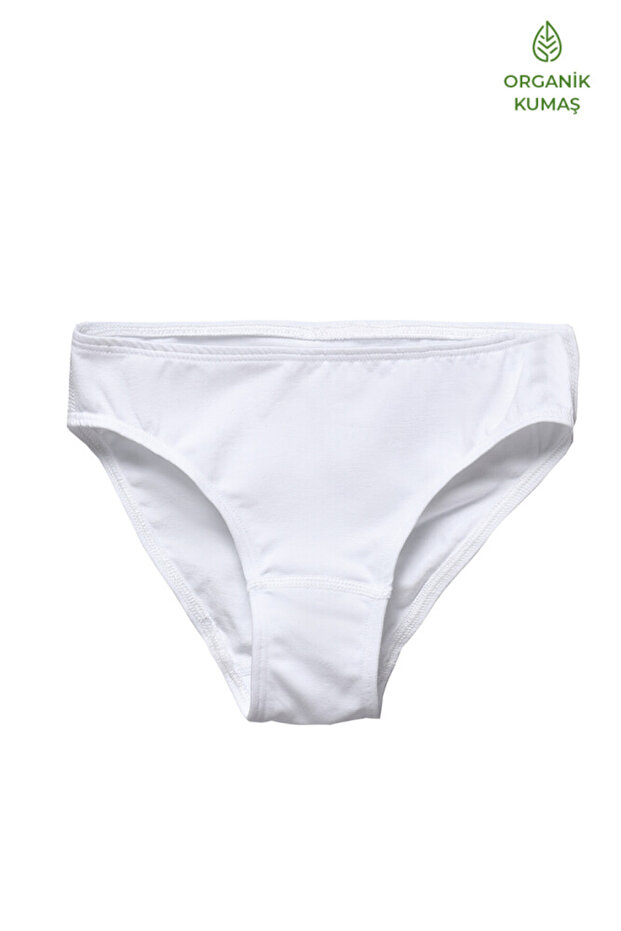 Girl's Organic Panties 2 Pack 1195 - White