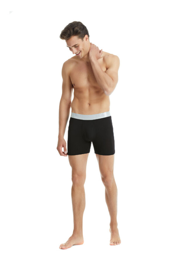 Erkek Modal Elastan Boxer Silver 9303 - Siyah - 6