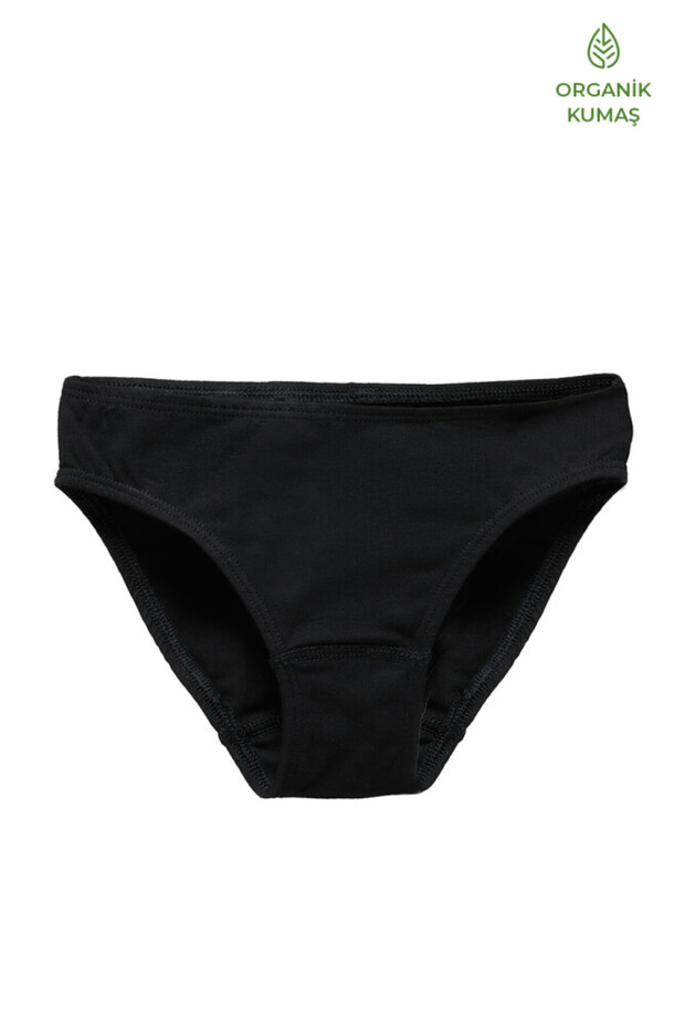 Girl's Organic Panties 2 Pack 1195 - Black