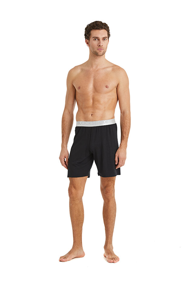 9314 Erkek Silver Modal Şort Siyah - 4