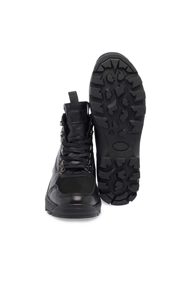 Siyah Hakiki Deri Erkek Casual Bot - E23K1BT56559-A23 - 4