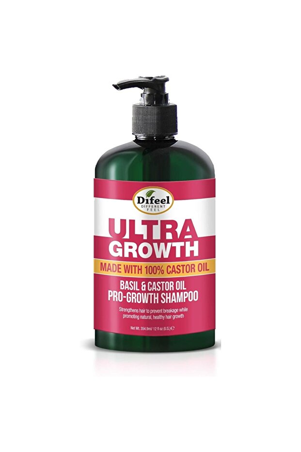Difeel Basil & Castor Oil Pro-Growth Shampoo - 354.9 ml