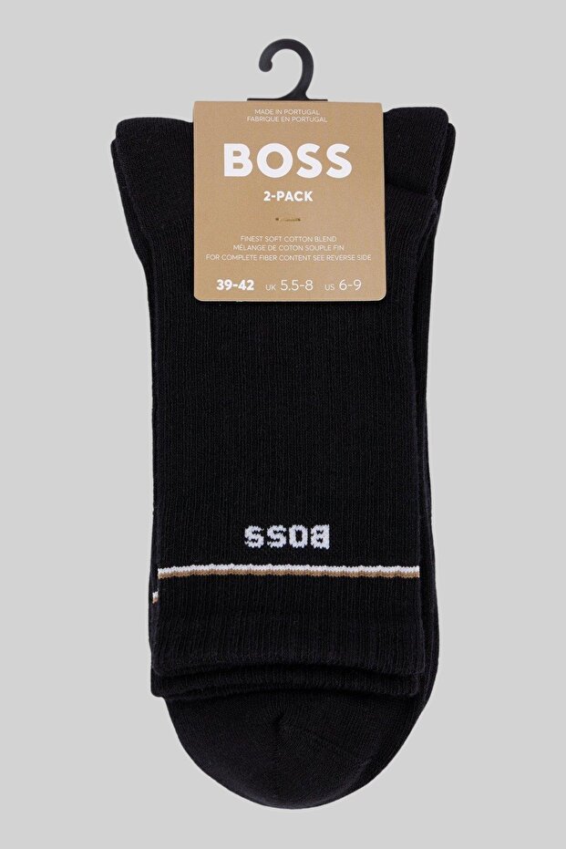 2 Li Erkek Çorap Siyah - 3