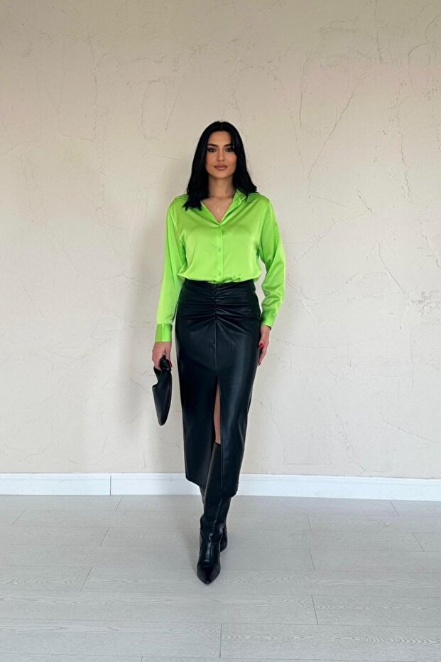 Neon Satin Shirt