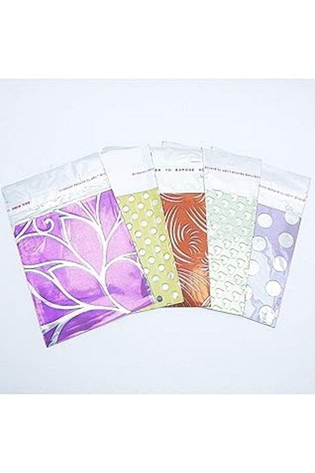 Metalize Bantlı Hediye Poşeti 7x9 Cm Her Paket 100 Adet (5 POŞET 500 ADET) Hediyelik Poşet Paket - 1