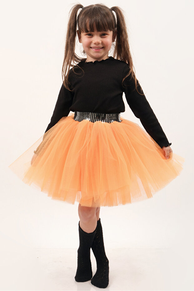 Orange Girl's Tutu Skirt