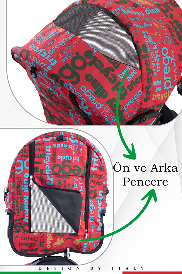 Happy Dino Itmeli Bisiklet Kırmızı - 7