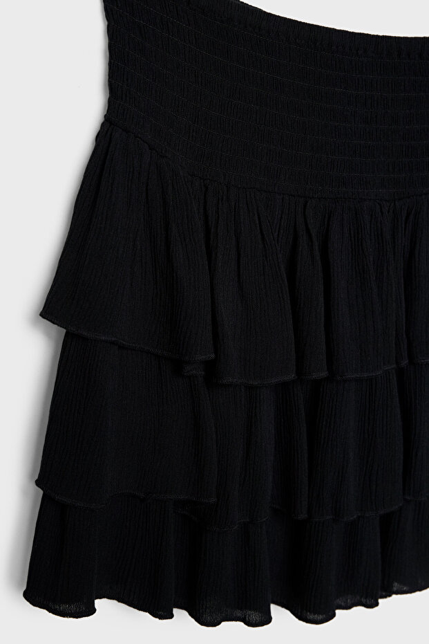 Fırfırlı mini etek - 7