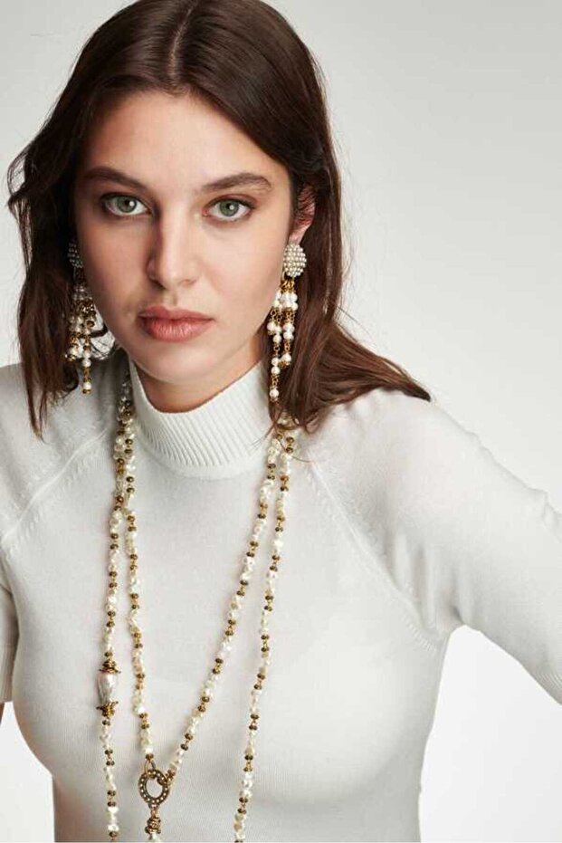 Ethic Barok Charm Inci Kolye - 5